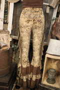 Gilded Bronze Butterfly Ruffle Leggings